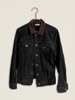 All Saints Denim Jacket Corduroy Neck